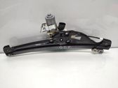 Rear door window regulator with motor