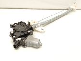 Rear door window regulator with motor