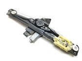Rear door window regulator with motor