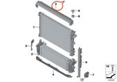 Staffa del pannello di supporto del radiatore parte superiore