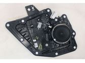 Rear door window regulator with motor