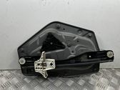 Rear door window regulator with motor