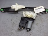 Rear door window regulator with motor