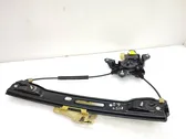 Rear door window regulator with motor