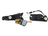 Rear door window regulator with motor