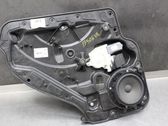 Rear door window regulator with motor