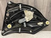 Rear door window regulator with motor