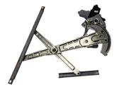 Rear door window regulator with motor
