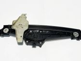 Rear door window regulator with motor