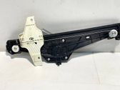 Rear door window regulator with motor