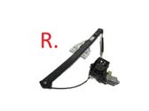 Rear door window regulator with motor