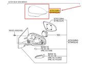 Plastic wing mirror trim cover