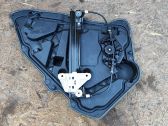 Rear door window regulator with motor