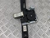 Rear door window regulator with motor