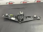 Rear door window regulator with motor