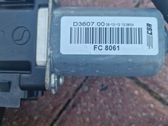 Rear door window regulator with motor