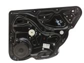 Rear door window regulator with motor