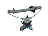 Rear door window regulator with motor
