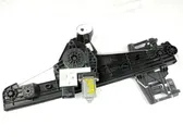 Rear door window regulator with motor