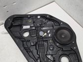 Rear door window regulator with motor
