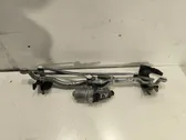 Front wiper linkage and motor