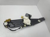 Rear door window regulator with motor