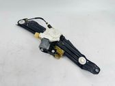Rear door window regulator with motor