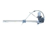 Rear door window regulator with motor
