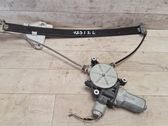 Rear door window regulator with motor