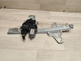 Rear door window regulator with motor