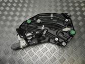 Rear door window regulator with motor