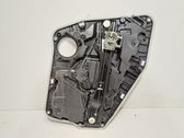 Rear door window regulator with motor