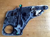 Rear door window regulator with motor
