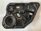 Rear door window regulator with motor