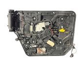 Rear door window regulator with motor