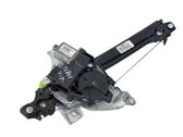 Rear door window regulator with motor