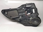 Rear door window regulator with motor