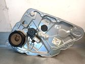 Rear door window regulator with motor