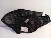 Rear door window regulator with motor