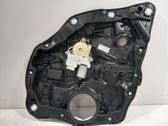 Rear door window regulator with motor