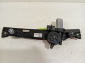 Rear door window regulator with motor