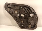 Rear door window regulator with motor