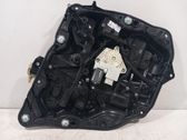 Rear door window regulator with motor