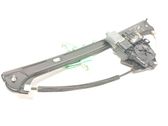 Rear door window regulator with motor