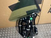 Rear door window regulator with motor