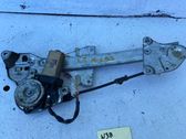 Rear door window regulator with motor