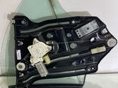 Rear door window regulator with motor