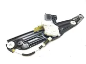 Rear door window regulator with motor