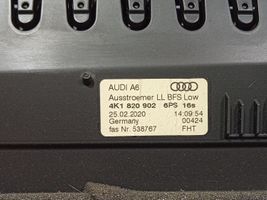 Audi A6 S6 C8 4K Kojelaudan sivutuuletussuuttimen kehys 4K1820902