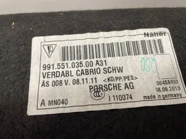 Porsche 911 991 Wykładzina podłogowa bagażnika 99155103500